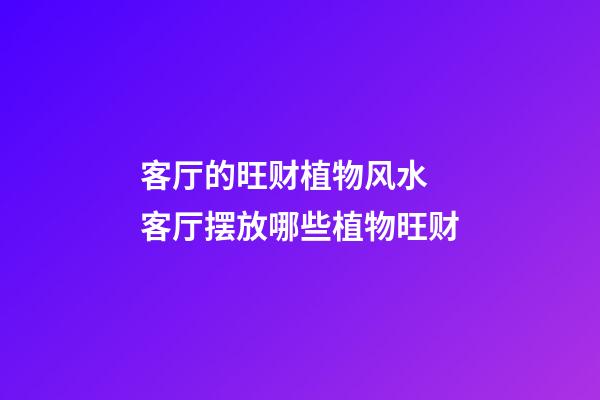 客厅的旺财植物风水 客厅摆放哪些植物旺财